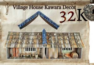 Ian Lovecraft Miniatures: Village House Kawara Roof Decor