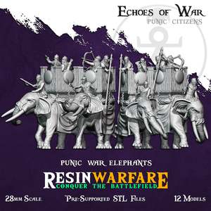 Resin Warfare Carthaginians: Punic War Elephants