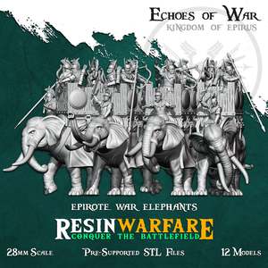 Resin Warfare Kingdom Of Epirus: Epirote Elephants with howdah
