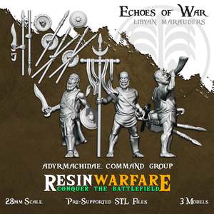 Resin Warfare Lybian Marauders: Adyrmachidae Infantry Command