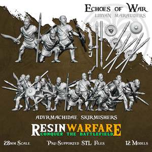 Resin Warfare Lybian Marauders: Adyrmachidae Warriors