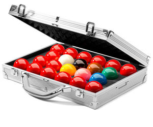 Products: Aramith Snooker Balls 2 1/16" - Tournament Championship SUPER PRO 1G and Carry Case - PotBlack NZ