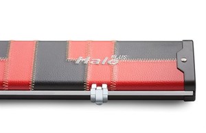 Products: Peradon Halo Plus 3/4 Extra Wide Cue Case - Red Patchwork - PotBlack NZ