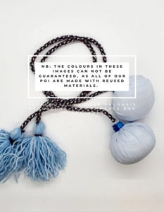 Fabric Covered Poi: Tūwaenga roa (63cm) Pair of Poi with Fabric Head