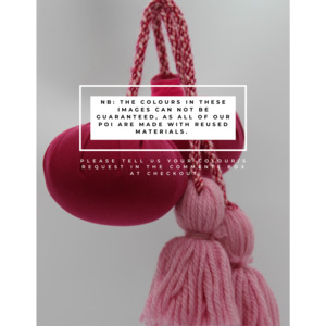 Tuwaenga (25cm) Pair of Poi with Plastic and Fabric