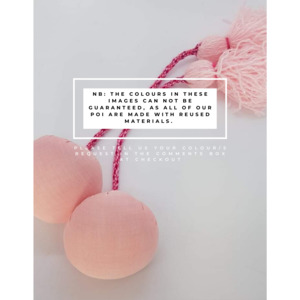 Tūwaenga (25cm) Pair of Poi with Fabric Head.