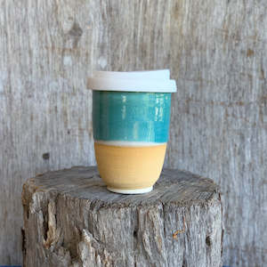 Sea and Sand Ceramic Travel Cup