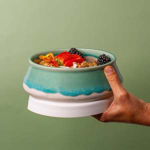 Glacier Ceramic Travel Bowl