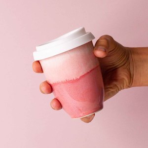 Raspberry Beret Ceramic Travel Cup