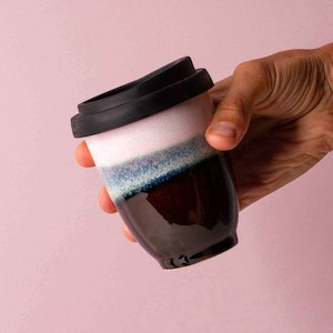 Pink Ceramic Glazes: Love Potion Ceramic Travel Cup