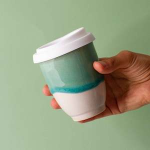Green Ceramic Glazes: Glacier Ceramic Travel Cup