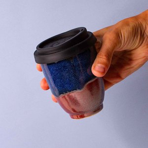 Blue Ceramic Glazes: Outback Ceramic Travel Cup