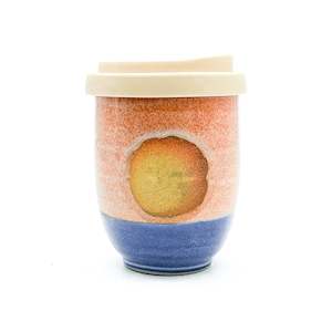 Ceramic Cups And Bowls: Sunny Day Ceramic Travel Cup
