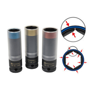 Products: 1/2” Dr 3pc Metric Deep Impact Wheel Nut Socket Set - Powerbuilt Tools