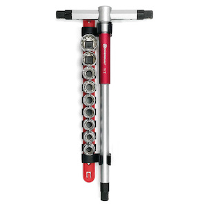 1/2" Dr 10pc Spline Socket Set with 3-Way T-Handle Driver - Powerbuilt Tools