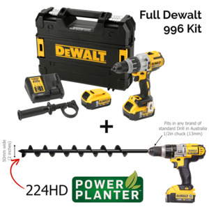 Gardening Power Tools: Power Planter 224HD + Dewalt 996 Drill - DCD996P2-XE