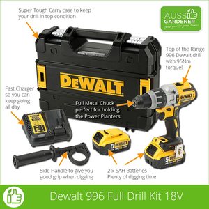Gardening Power Tools: Dewalt 996 Top of the range Cordless Drill Kit DCD996P2-XE