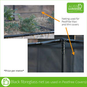 Pest Free Covers: Black Fibreglass Net (as used in Pestfree Covers)