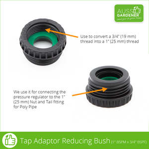 Tap Adaptor Reducing Bush 1" BSPM x 3/4" BSPF