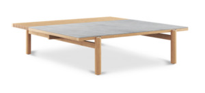 Products: RAOUL Teak and Ceramic Coffee table- SQUARE 120cmx120cmx37cmH - TWO COLOURS