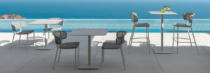 Products: MOON Cafe Table by Talenti Italy - 80x80x76 - 2 colours - White Ceramic or Graphite (low stock )