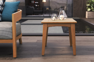 PIETRA Teak Side Table - 50x55X55