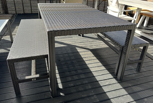 Products: DARWIN Woven Wicker Table - 165x90cm