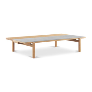 RAOUL Teak and Ceramic Coffee table- 180cmx106cmx37cm, in TWO COLOURS
