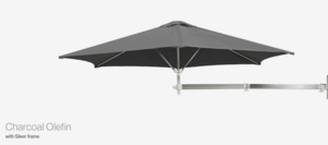 Paraflex Wall Mounted Sun Umbrella- SHADE 7 (LAST ONE AVAILABLE IN 3M HEXAGONAL CHARCOAL)
