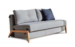 CUBED 160 Queen Sofa Bed by Innovation with Oak Legs