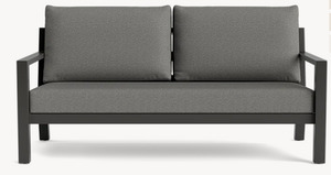 LIFE Timber Outdoor Aluminium Sofa - with Sunbrella cushions - LAVA Back in Stock