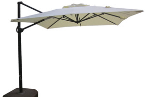 Products: 360 sidepost patio umbrella 3m square GREY TWEED OLEFIN FABRIC ONLY GREAT VALUE