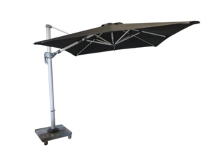 Products: ROMA Sidepost Patio Umbrella 2.5m Square - Multi-Tilt - Sunbrella Coal or Canvas