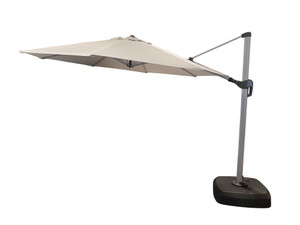 Products: ROMA Sidepost Patio Umbrella 3.5m Dia. Oct - Multi-Tilt in Charcoal, Black, Eru (off white) and White