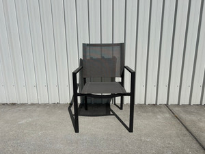 Products: ORLANDO Outdoor Dining Chair - Mocca Frame and Coffee Sling - STACKABLE