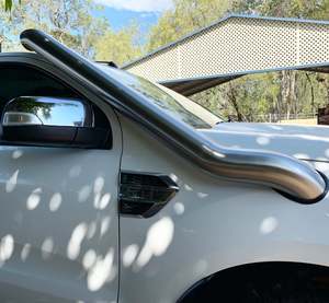 Everest: Ford Everest (2015-2021) TWIN EVEREST/TITANIUM (2015-2020) 4" Stainless Steel Snorkel Kit - Meredith Metalworks