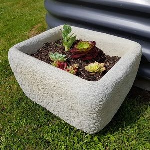Rustic Concrete Planter - Precast Concrete