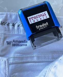 Clothing Labels: Clothing Name Stamps NZ (black and white)