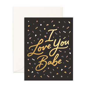 Fox Fallow: I Love You Babe Greeting Card