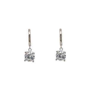 Grace 'Simplicity' Huggie Hoop Earrings | Silver CZ RH