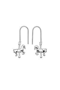 Karen Walker Mini Carousel Horse Earrings | Sterling Silver