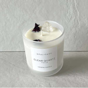 Accessories: Opal & Sage Clear Quartz Crystal Candle