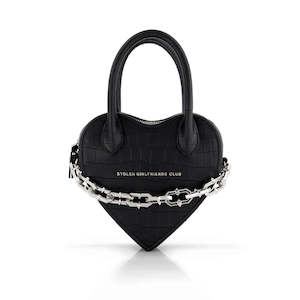 Stolen Girlfriends Club Rebellious Heart Black Leather Bag