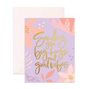 Greeting Cards: 'Sending Big Hugs and Good Vibes' Greeting Card