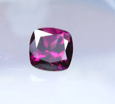 Loose Stones: 7mm Cushion Cut Rhodalite Garnet Loose Stone ~ 1.5ct