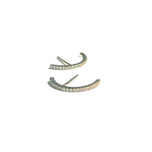 Lindi Kingi | Crescent | Stud | Gold Plated | Earrings