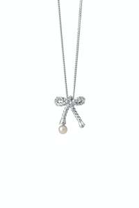 Karen Walker Pearl Love Knot Necklace | 45cm | Sterling Silver