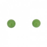 Greenstone Bone: Wild at Heart Pounamu Sterling Silver 6mm Ball Stud Earrings