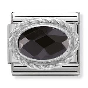 Nomination Italy: Nomination | Black Oval in Silver