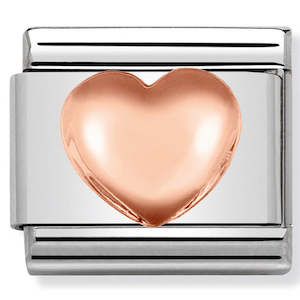 Nomination | Link | Charm Bracelet | 9k Rose Gold | Stainless Steel | Heart